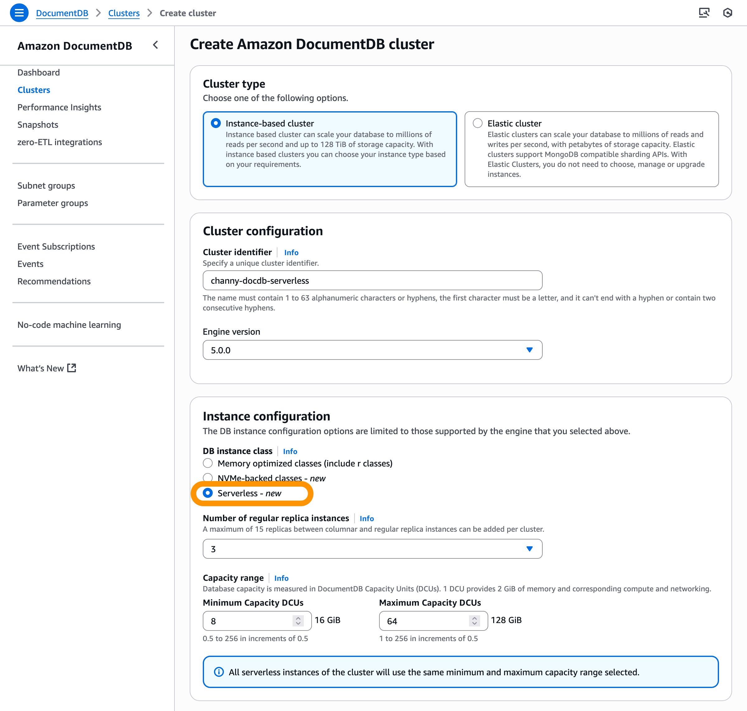 Amazon DocumentDB Serverless is now available