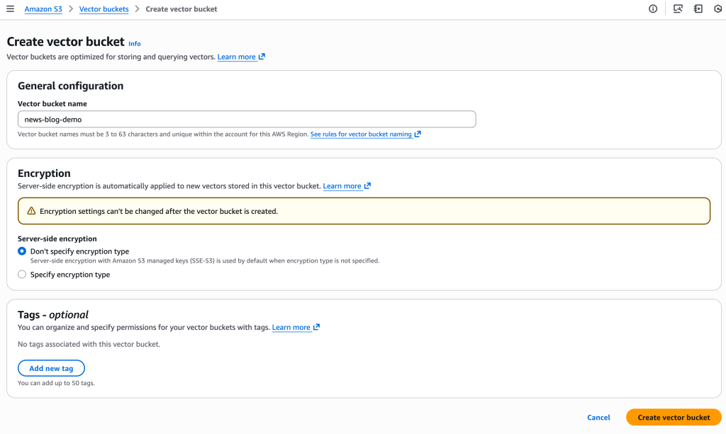 Amazon S3 Vectors now generally available with increased scale and performance