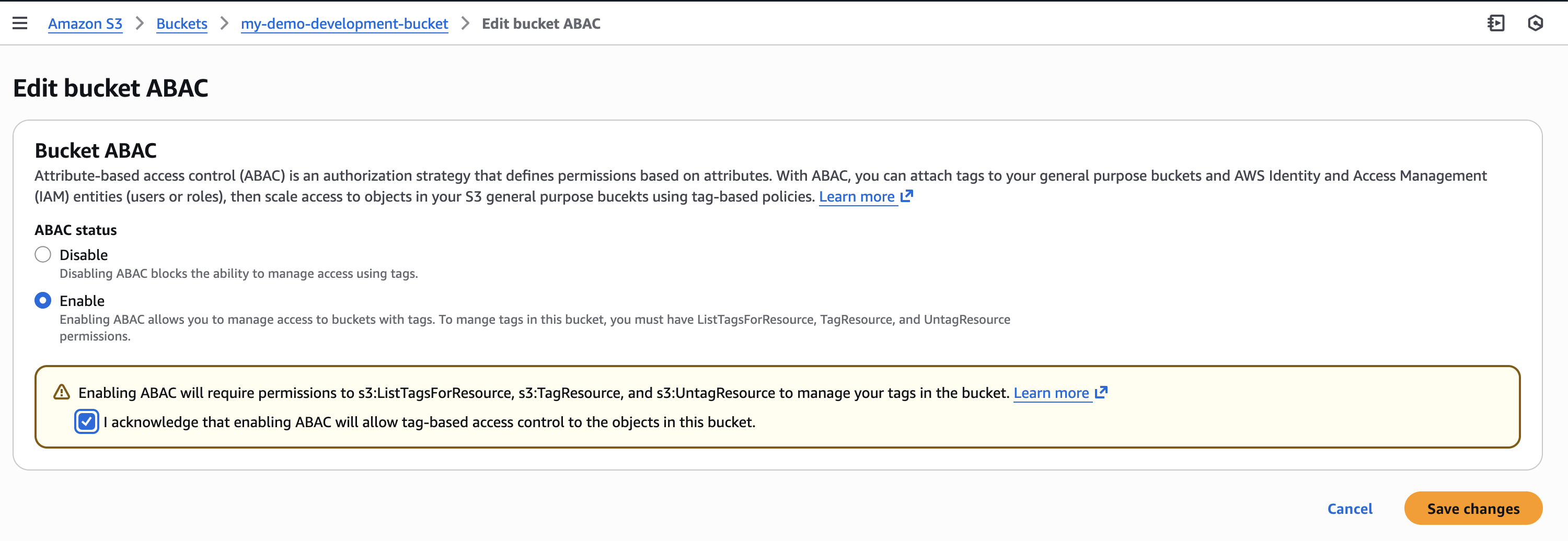 Introducing attribute-based access control for Amazon S3 general purpose buckets