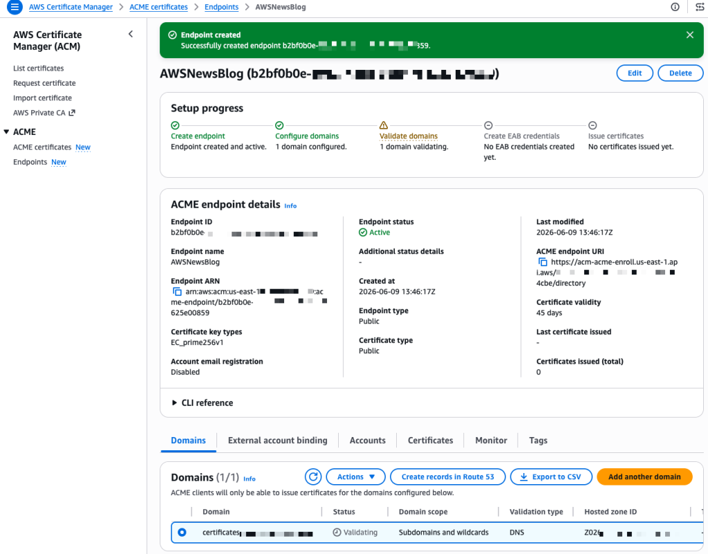 ACME - DNS configuration