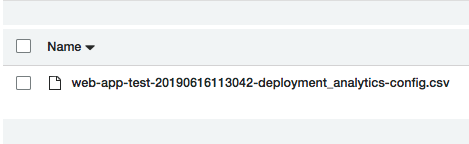 Within each folder in your S3 analytics folder should be a single CSV file containing that bucket's Amzon S3 analytics report
