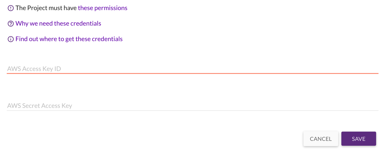 Set up AWS credentials