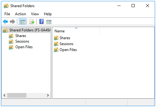 Figure 3 - Shared Folders GUI