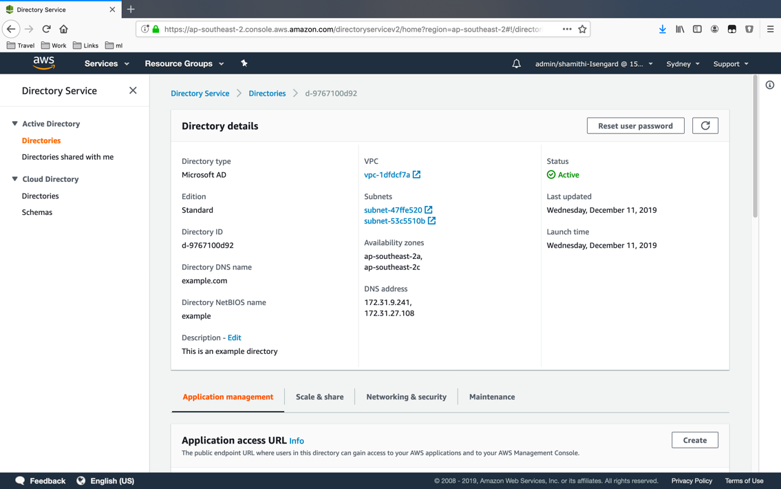 How the Active Directory setup looks