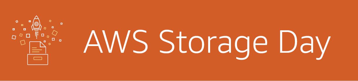 AWS Storage Day orange banner