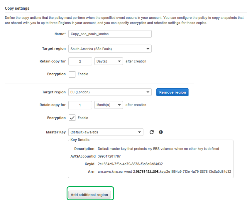 Automating copying encrypted Amazon EBS snapshots across AWS accounts