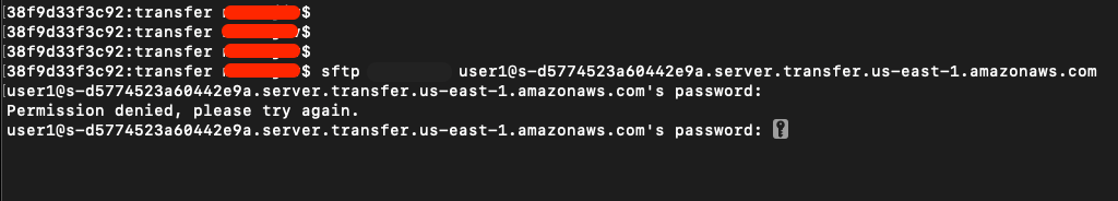 Permission denied error message because the Source IP address matches with the blocked IP address in the IP set