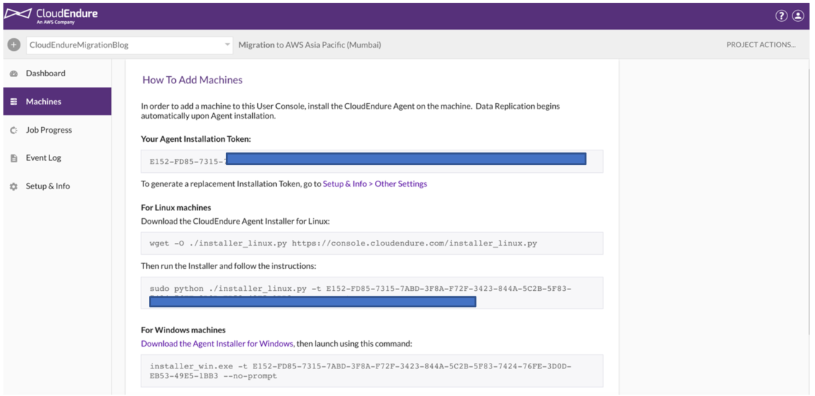 navigate to the Machines Tab and choose the Add Machine option (1)