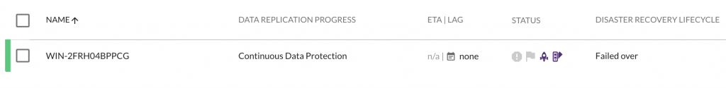 Monitor the job progress and also any activity in your vCenter console to see the original VM come back to life.