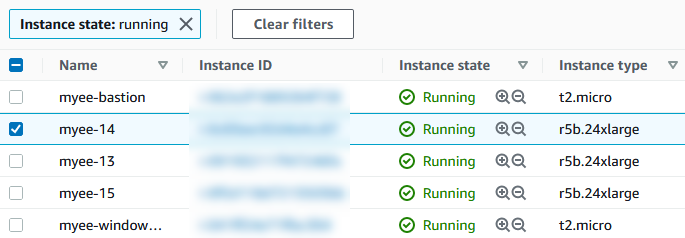 Provisioning the test environment with two r5b.24xlarge Amazon EC2 instances, configured with Red Hat Enterprise Linux