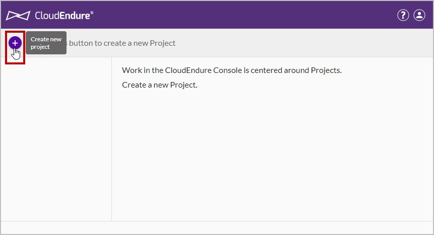 Create a new project in User Console