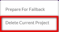 Delete current project