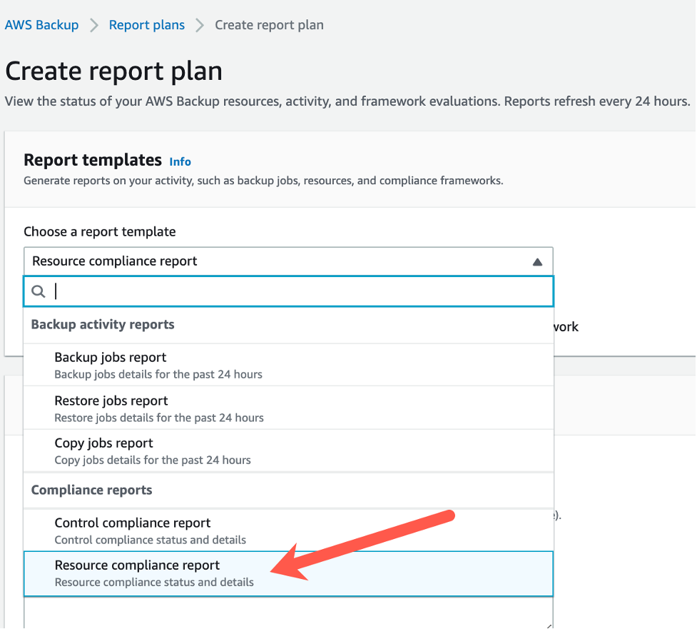 Report plan templates