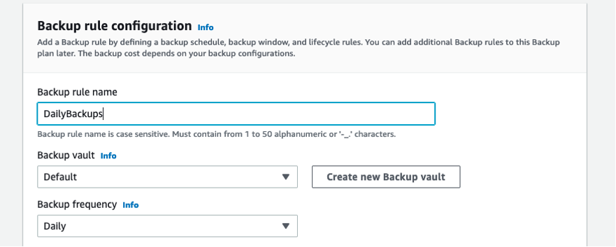 aws backup resource assignment name