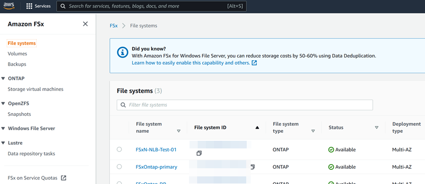 Route traffic to an Amazon FSx for NetApp ONTAP Multi-AZ file 