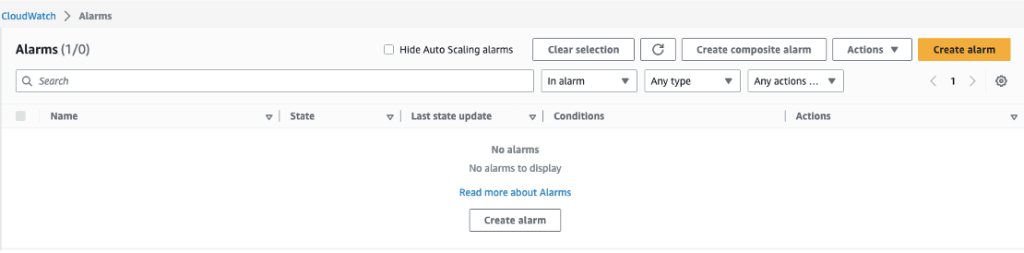 This image shows a panel on how to create alarm.