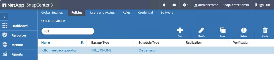 Figure 7 – Main Policies landing page