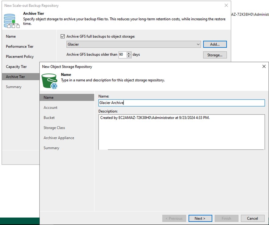 Adding S3 Glacier Repository