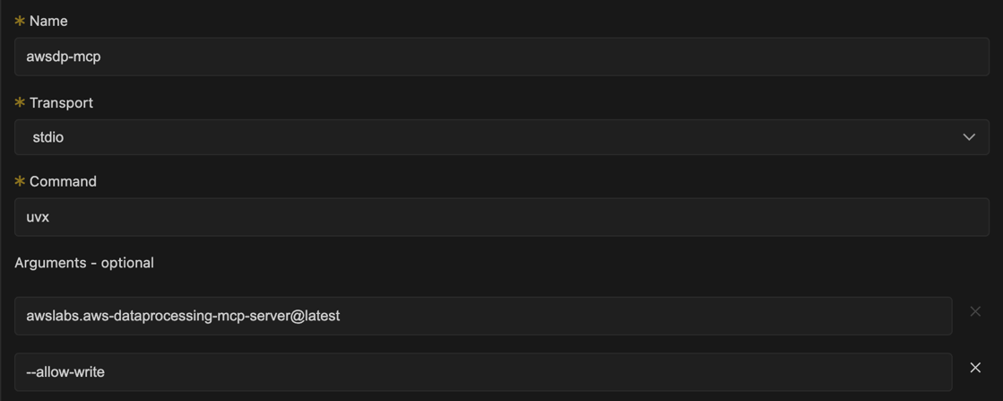 Install Data Processing MCP
