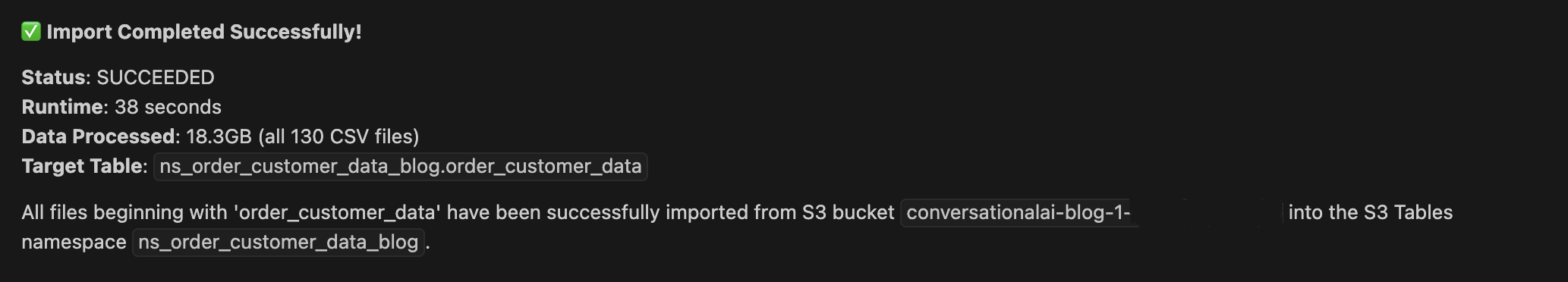 Verify the import is complete