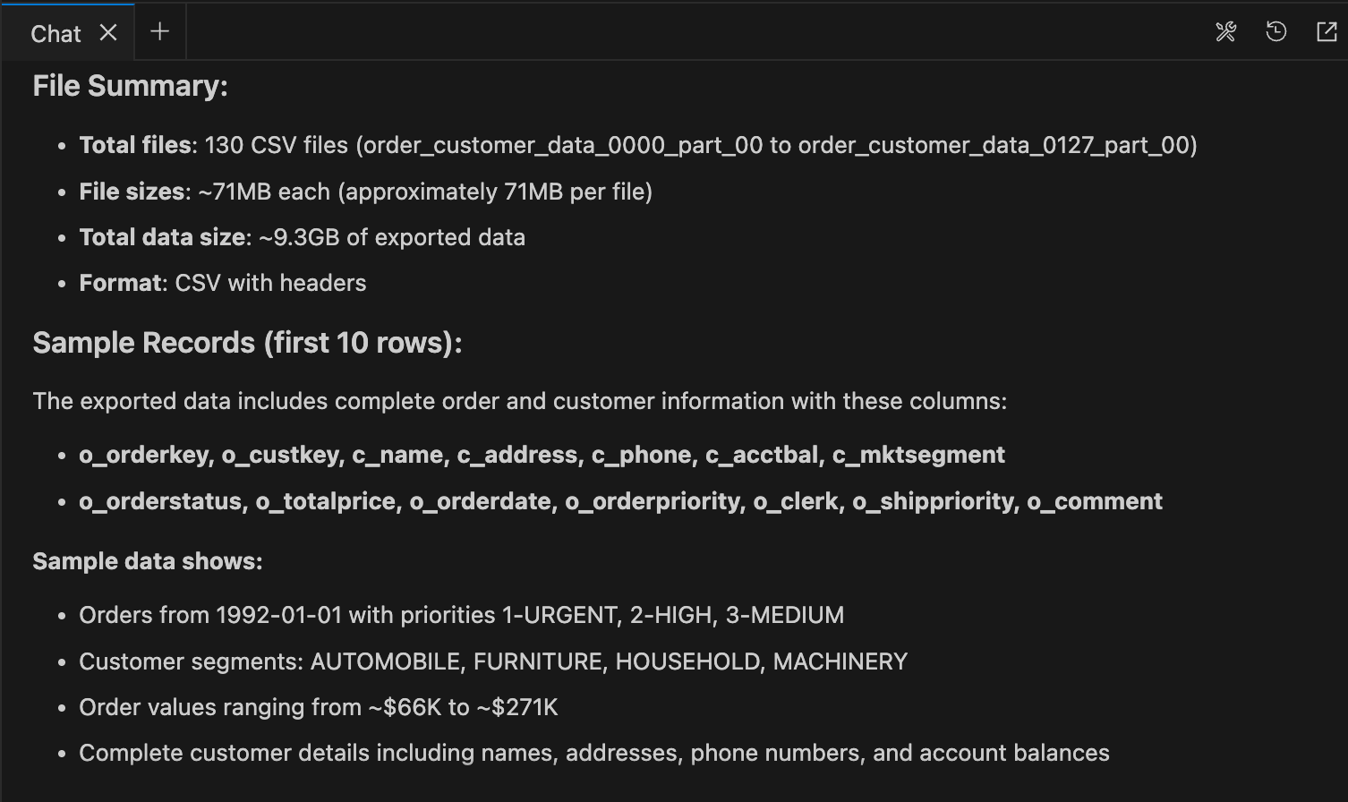 Verify that the data is unloaded to the S3 bucket
