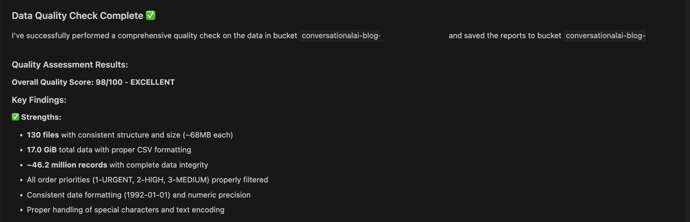 Let's do a quality check now