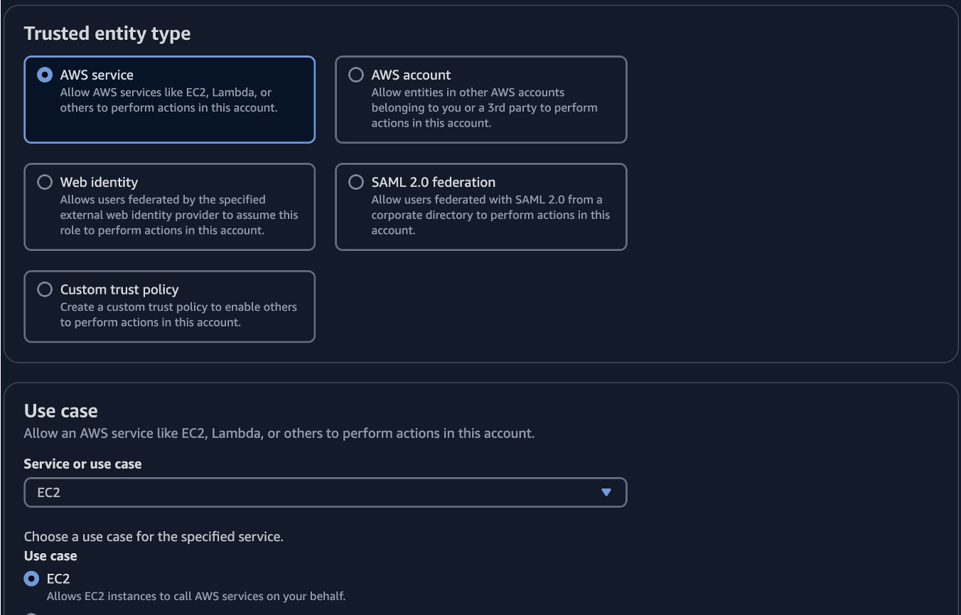 Create role in IAM console for EC2 Instance Part 1