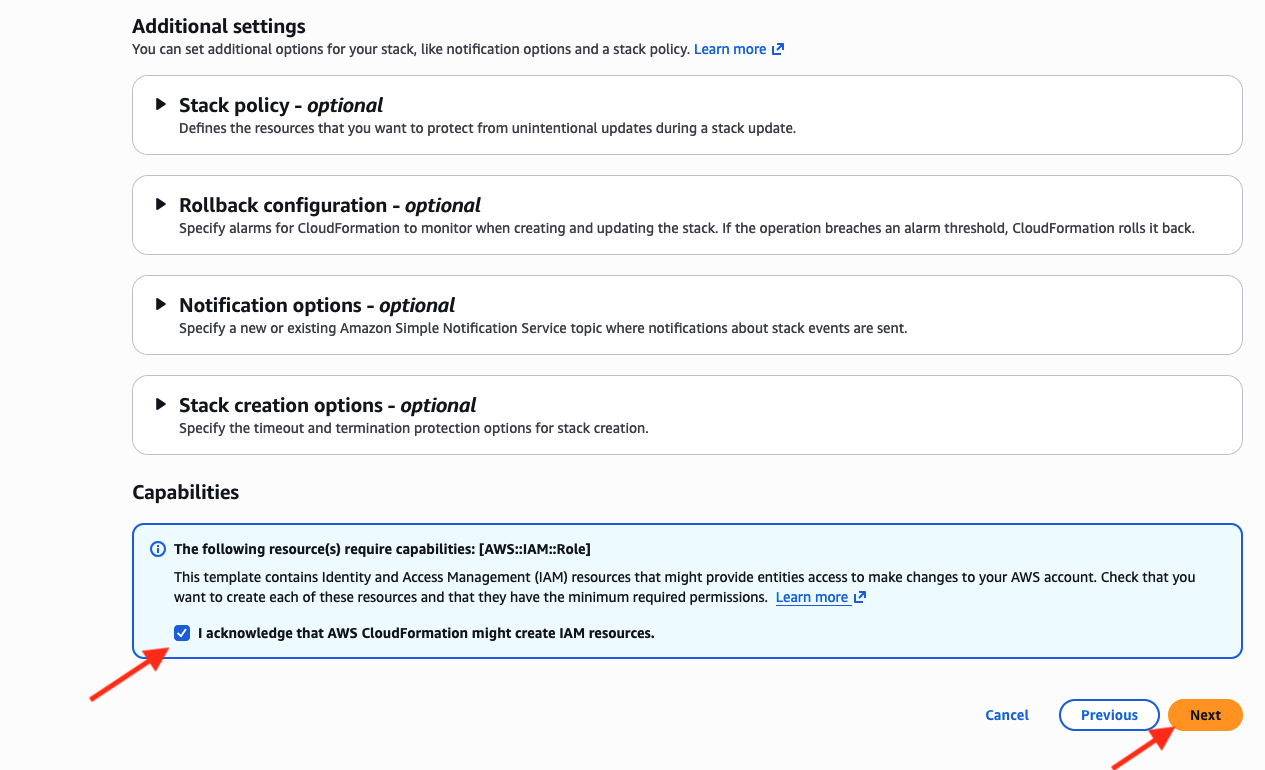 Acknowledging IAM resource creation