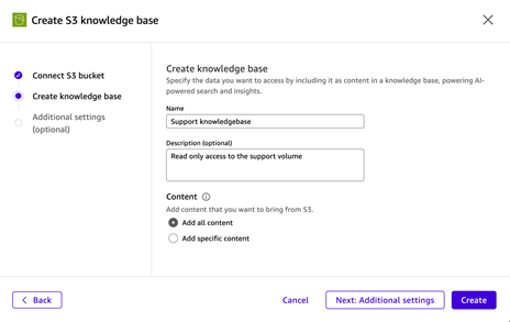 Figure 20 Enter a name for the knowledge base