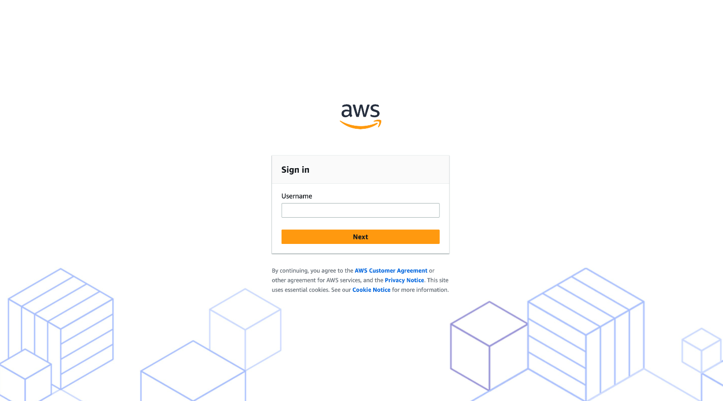 Figure 3: Login page using IAM Identity Center