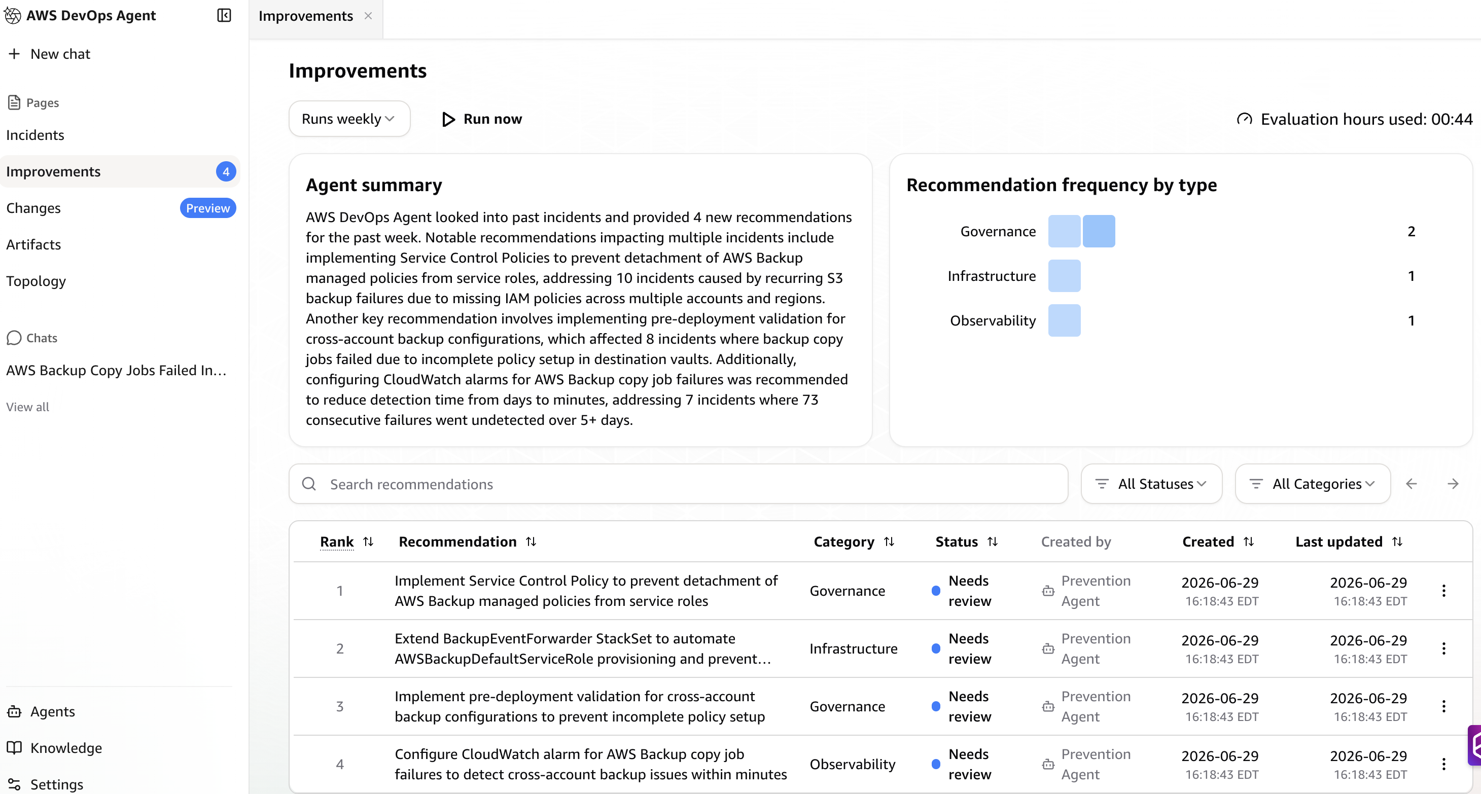 DevOps Agent Improvements
