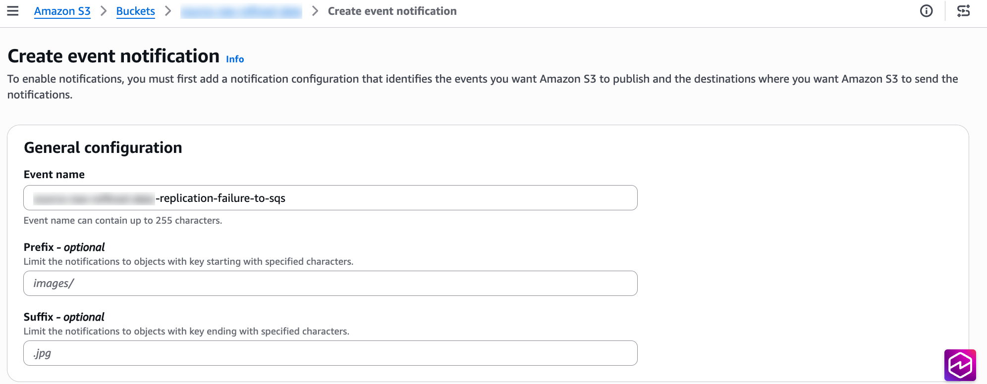 create s3 event notification