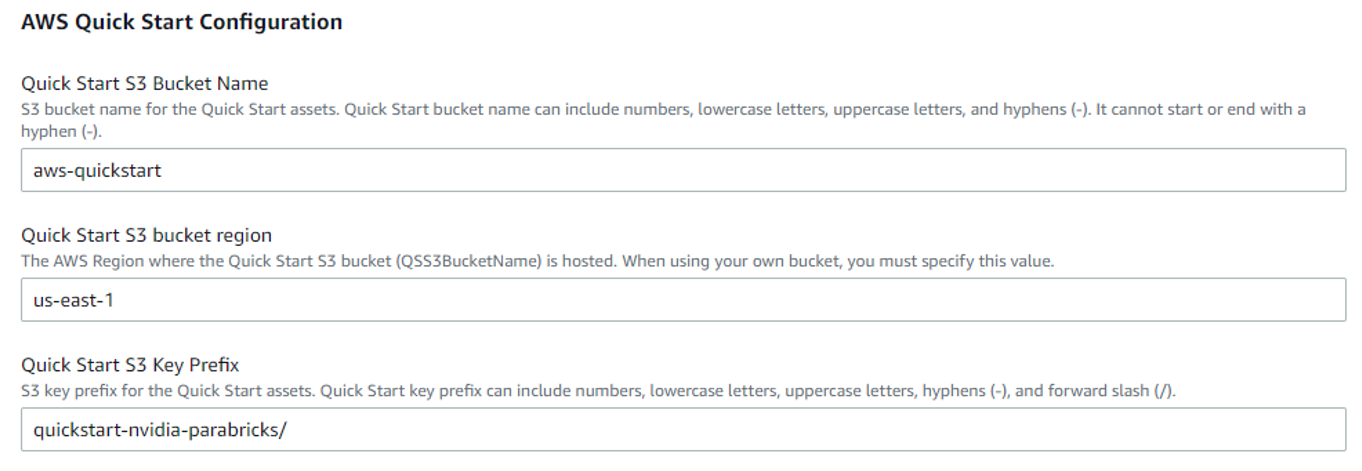 Figure 6: Use default setting for Amazon S3. 