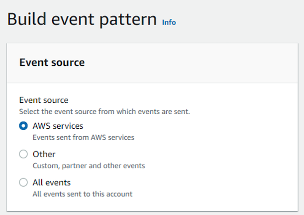 Figure 2: Select the source for the event being created.