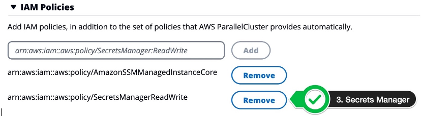 Figure 5 – Add IAM policy to allow updates to AWS SecretsManager. This is needed to automatically refresh the JSON Web Token (JWT).