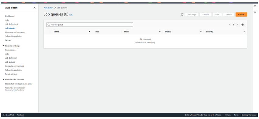 Figure 10 - Job queue console view