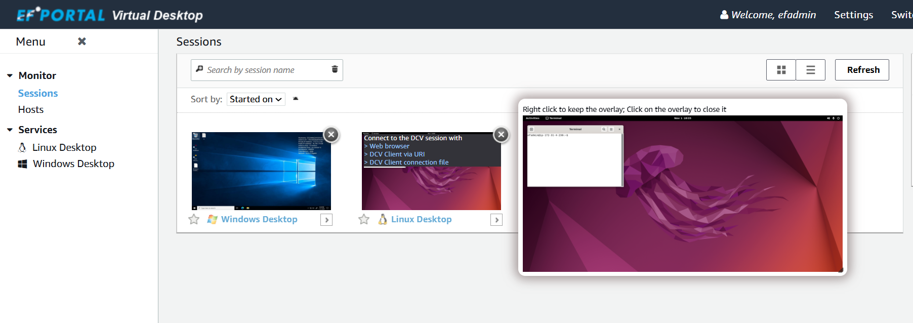 Figure 1 - NI SP worked with AWS to develop the NI SP branded solution to replace EnginFrame and EnginFrame Views, with enhanced usability and new features. It's as close to a drop-in replacement for EnginFrame as you can get.