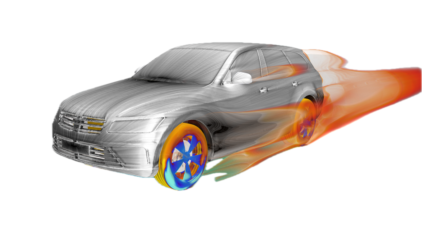 Figure 6 - STAR-CCM+ vehicle external aerodynamics simulation used as a test case, running across 384 cores on multiple EC2 instances