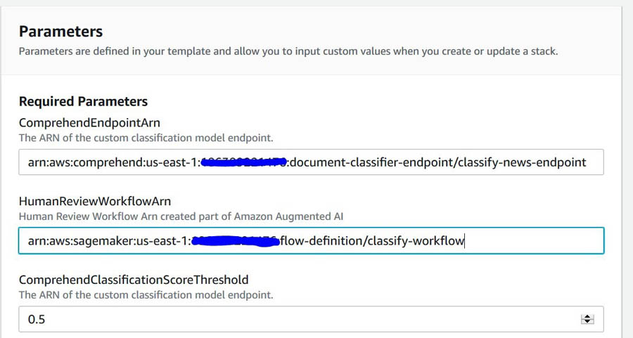 CloudFormation Required Parameters