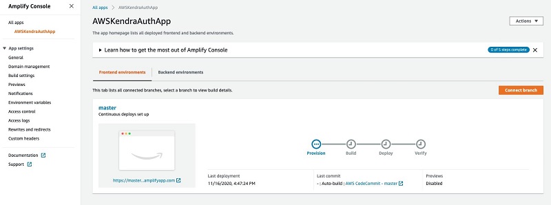 You can monitor the build progress on the console.