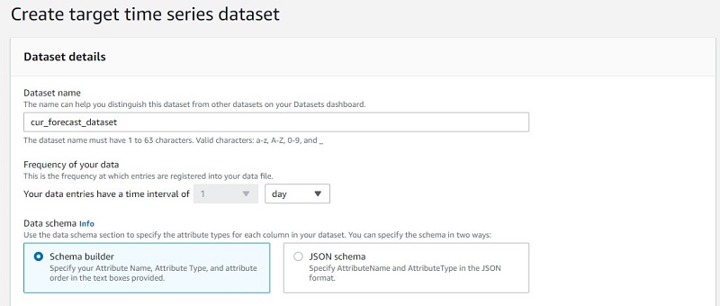 For Frequency of data, choose 1 day.