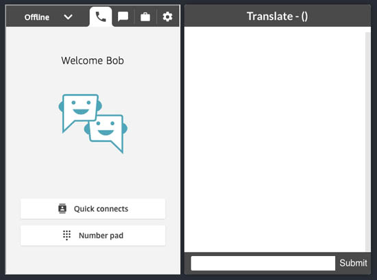 Implement live customer service chat with two way translation