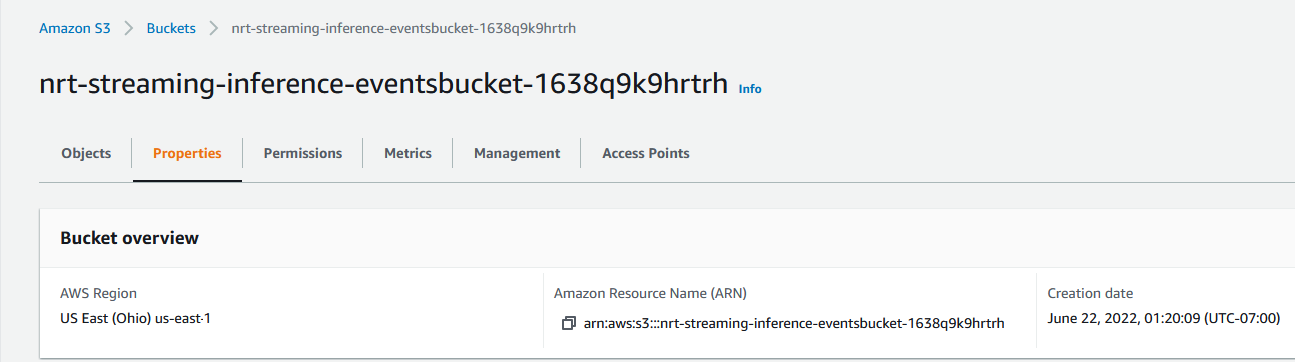 ML-9132 S3 events bucket properties