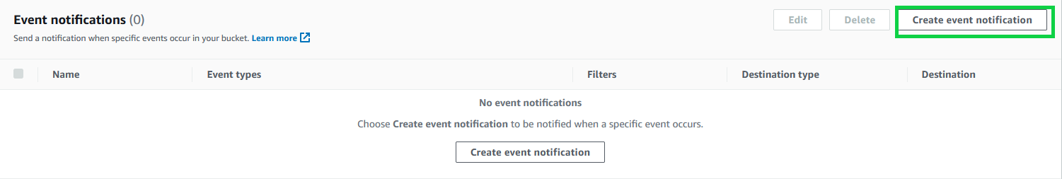 ML-9132 S3 events bucket notification