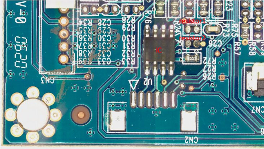 40_im_mask_IC_resistor1_resistor2.jpg (the defect name indicates the missing components)