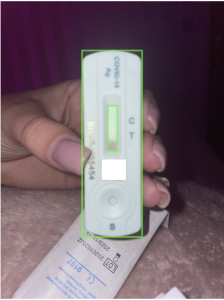 Sample image of a COVID-19 test casette