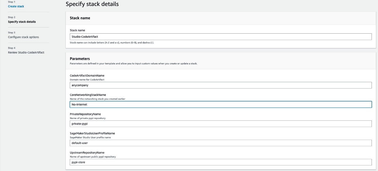 Studio-CodeArtifact-stack