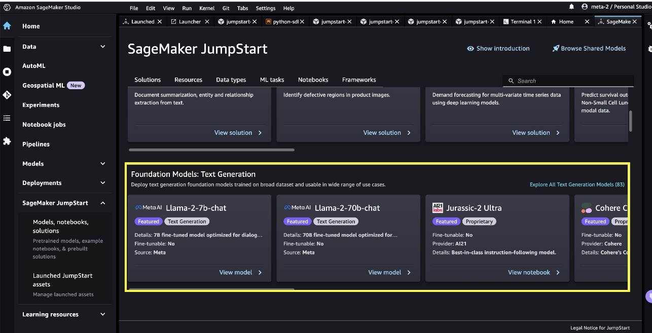 Meta的两个基础模型现已在Amazon SageMaker JumpStart上可用 四海 第2张