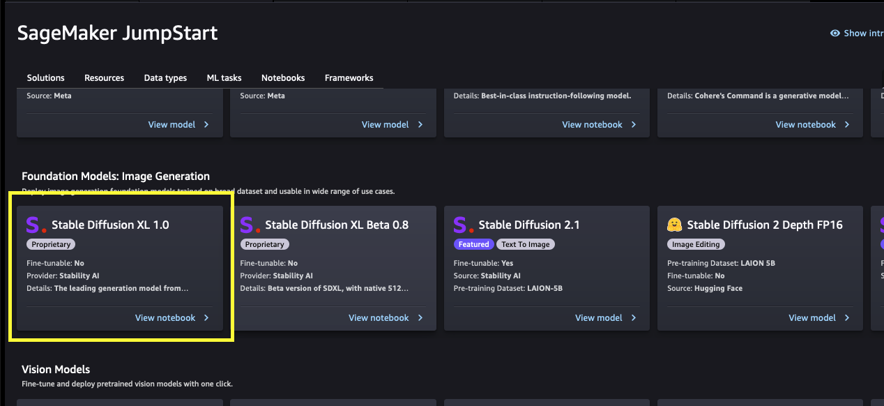 Use Stable Diffusion XL with  SageMaker JumpStart in