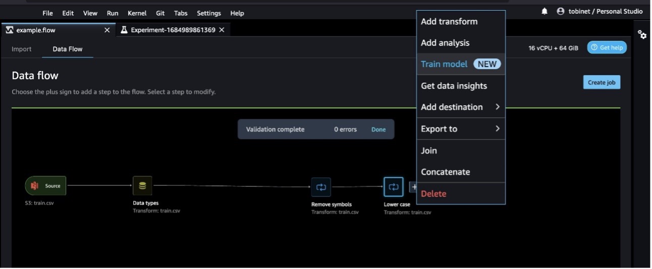 Data Flow - Train Model